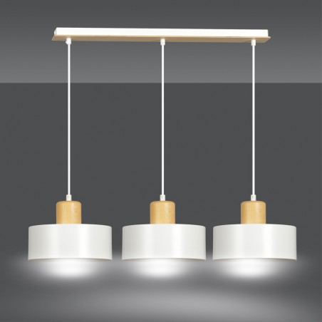 Pendant Track Lamp Torino White (3 lights)