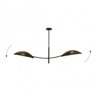 Ceiling Lamp Flik Black (2 lights)