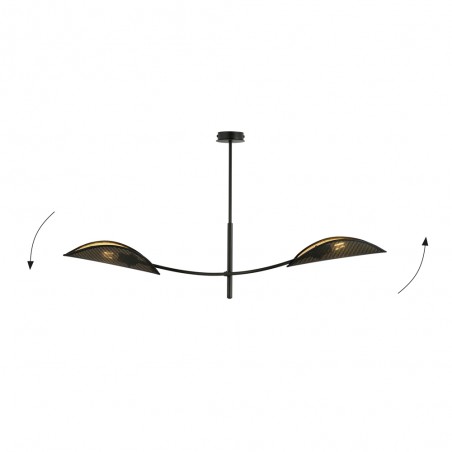 Ceiling Lamp Flik Black (2 lights)