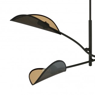 Lámpara de techo Flik Negro (4 luces)