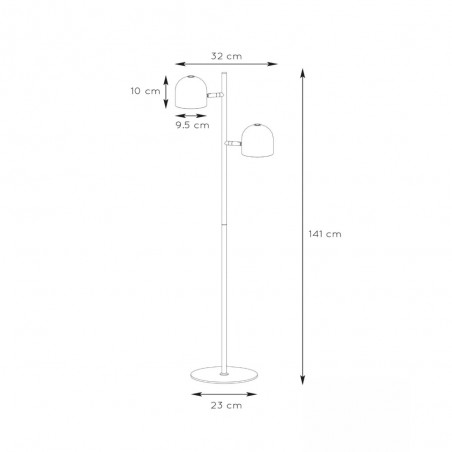 Lámpara de pie Skanska (2 luces)