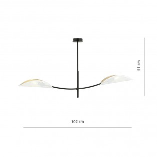 Ceiling Lamp Flik White (2 lights)