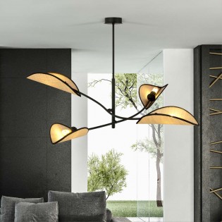 Flik Deckenleuchte Rattan (4 Leuchten)