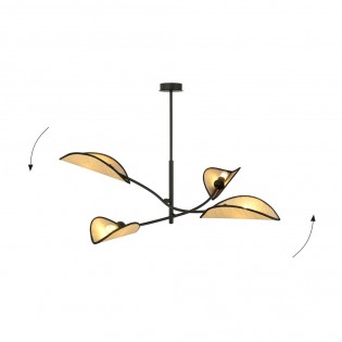 Flik Deckenleuchte Rattan (4 Leuchten)
