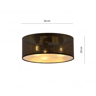 Ceiling Flush Light Martin Black