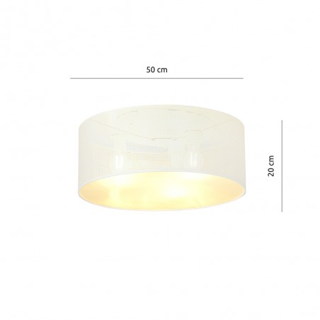 Ceiling Flush Light Martin White