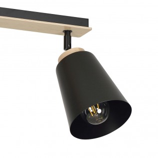 Tasla Black Deckenleiste (3 Leuchten)