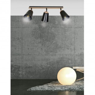 Tasla Black Deckenleiste (3 Leuchten)