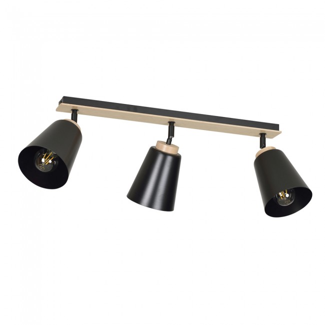 Ceiling Track Light Tasla Black (3 lights)
