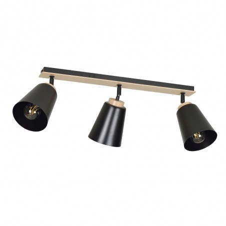 Tasla Black Deckenleiste (3 Leuchten)