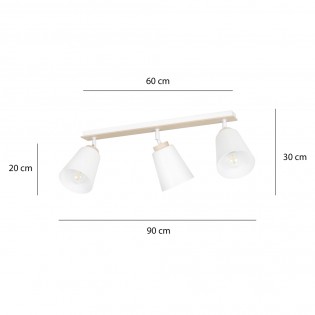 Ceiling Track Light Tasla White (3 lights)