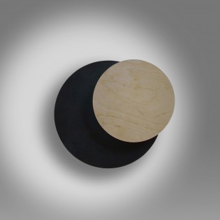 Wall Lamp Aura Black+Wood