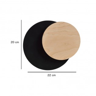 Aura Black+Wood Wandleuchte