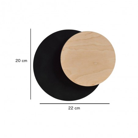 Aura Black+Wood Wandleuchte