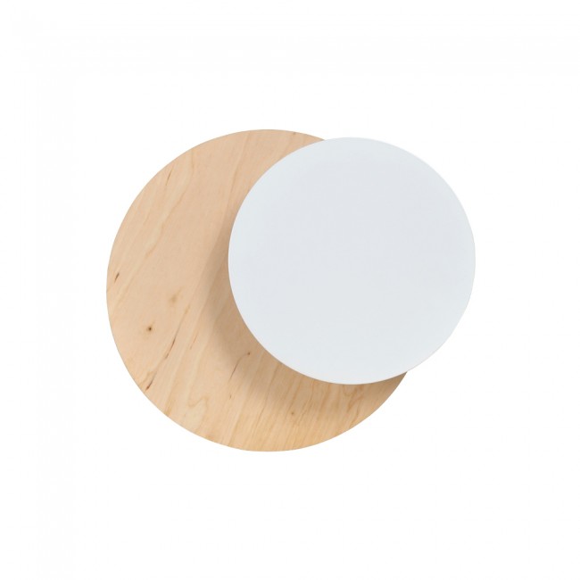 Wall Lamp Aura Wood+White