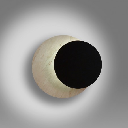 Wall Lamp Aura Wood+Black