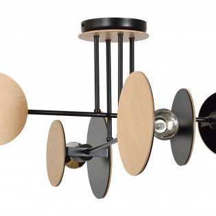 Ceiling Flush Light Olante Black (4 lights)