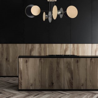 Ceiling Flush Light Olante Black (4 lights)