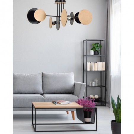 Ceiling Flush Light Olante Black (4 lights)