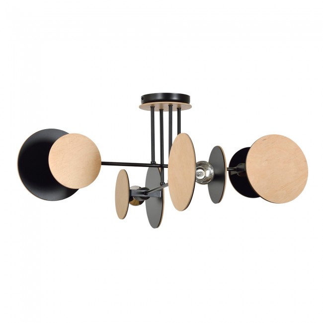 Ceiling Flush Light Olante Black (4 lights)