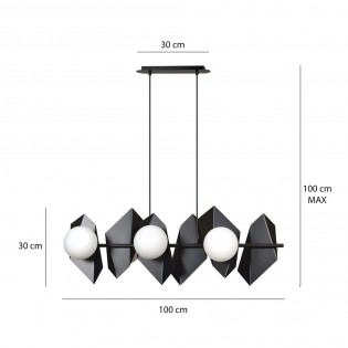 Ceiling Track Lamp Escena Black (6 lights)