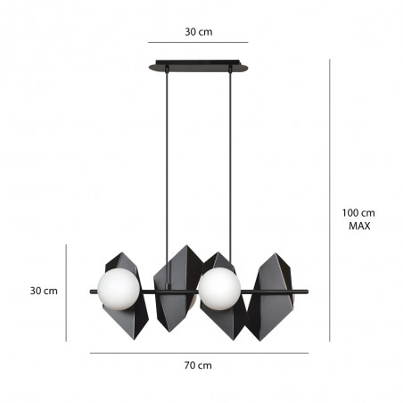 Ceiling Track Lamp Escena Black (4 lights)