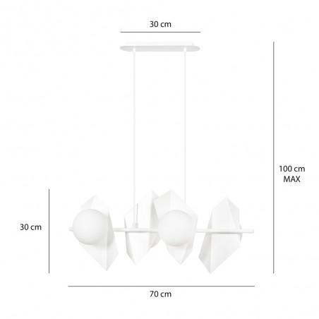 Ceiling Track Lamp Escena White (4 lights)