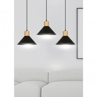 Piamonte Schwarze Deckenleiste (3 Leuchten)