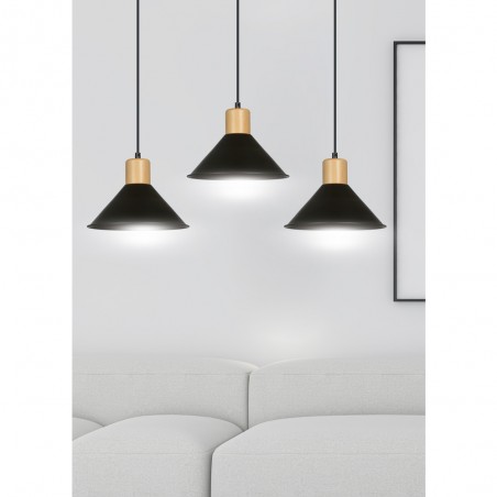 Ceiling Track Lamp Piamonte Black (3 lights)