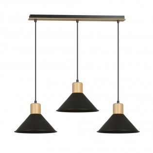 Piamonte Schwarze Deckenleiste (3 Leuchten)