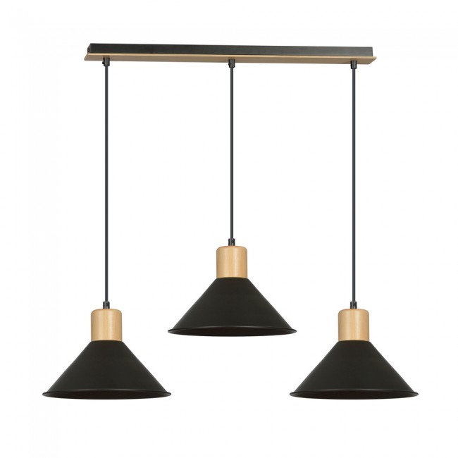 Ceiling Track Lamp Piamonte Black (3 lights)