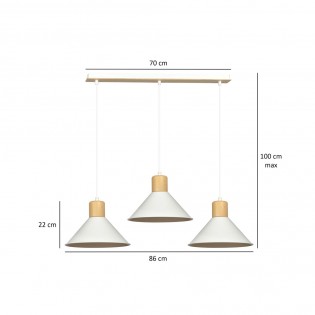 Ceiling Track Lamp Piamonte White (3 lights)