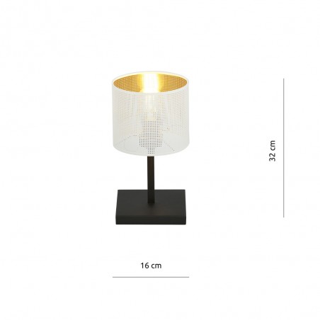 Table Lamp Rivera White/Gold