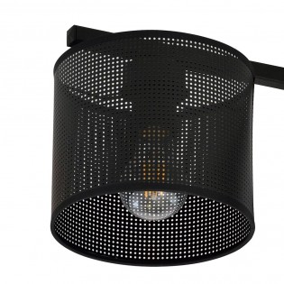 Ceiling Flush Light Rivera Black (3 lights)