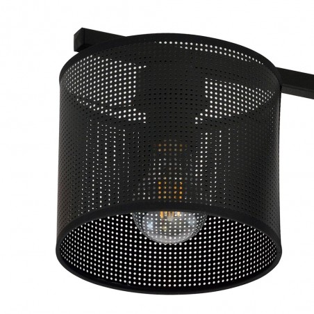 Ceiling Flush Light Rivera Black (3 lights)
