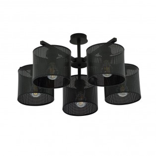 Ceiling Flush Light Rivera Black (5 lights)