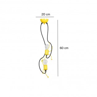 Children's Pendant Lamp Mime Black (2 lights)