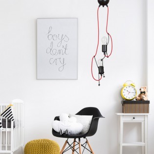 Children's Pendant Lamp Mime Black (2 lights)