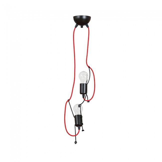 Children's Pendant Lamp Mime Black (2 lights)