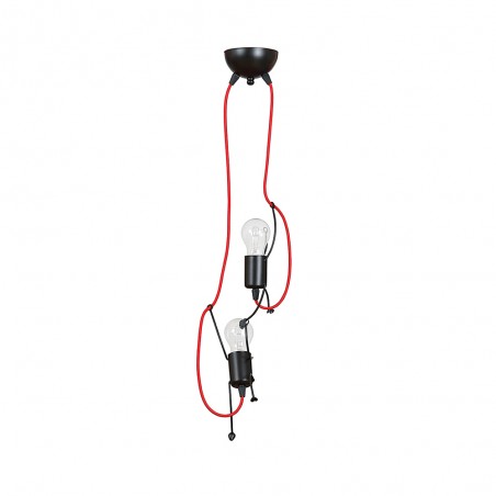 Children's Pendant Lamp Mime Black (2 lights)