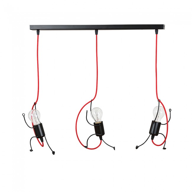 Children's Track Lamp Mime Black (3 lights)