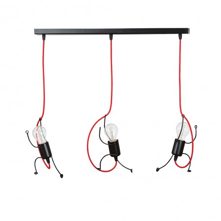 Children's Track Lamp Mime Black (3 lights)