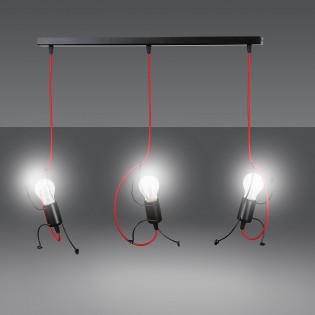Children's Track Lamp Mime Black (3 lights)