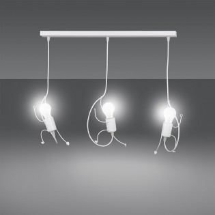 Children's Track Lamp Mime White (3 lights)