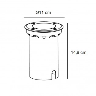 Empotrable de suelo Andor Round