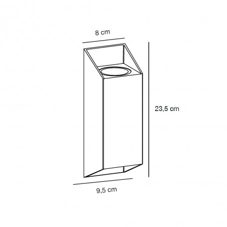 Aplique de pared exterior Nico Square