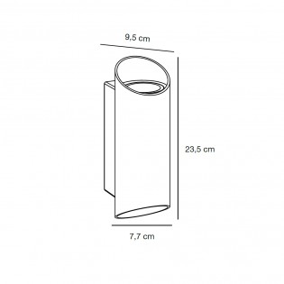 Aplique de pared exterior Nico Round