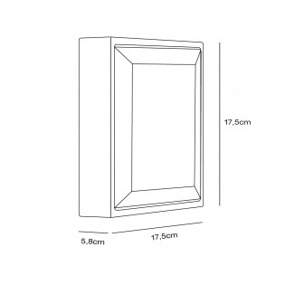 Aplique de pared exterior LED Oliver Square (6W)