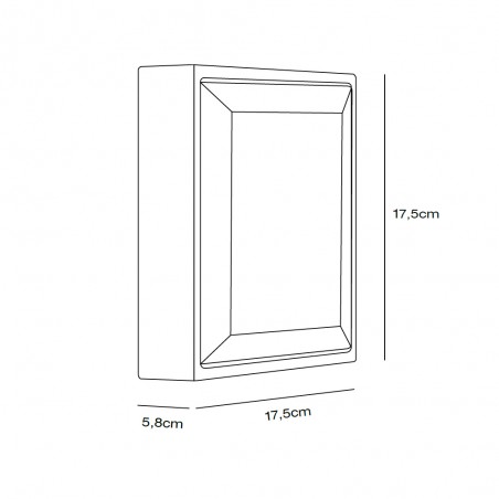 Aplique de pared exterior LED Oliver Square (6W)