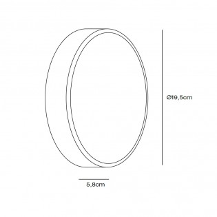 Aplique de pared exterior LED Oliver Round (6W)